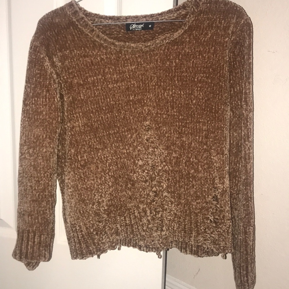 Distressed sweater